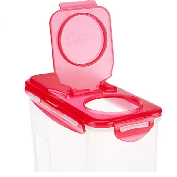 Lock & Lock Set of 2 14-Cup Cereal Containers Storage Set Clear - Picture 4 of 11